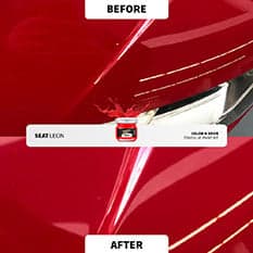 Reparación de retoque antes y después 16